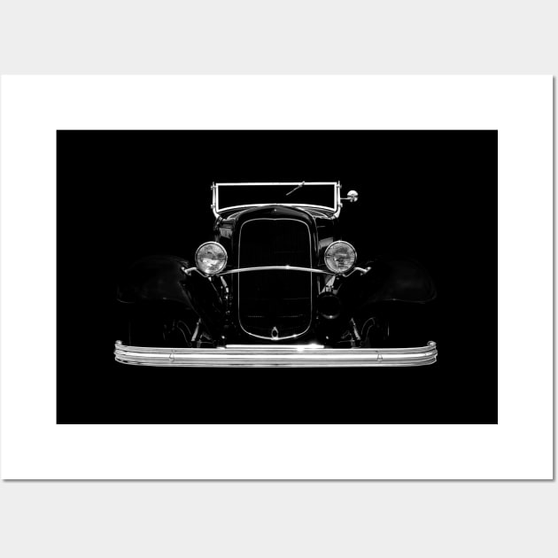 1932 Ford Model A Roadster - black Wall Art by mal_photography